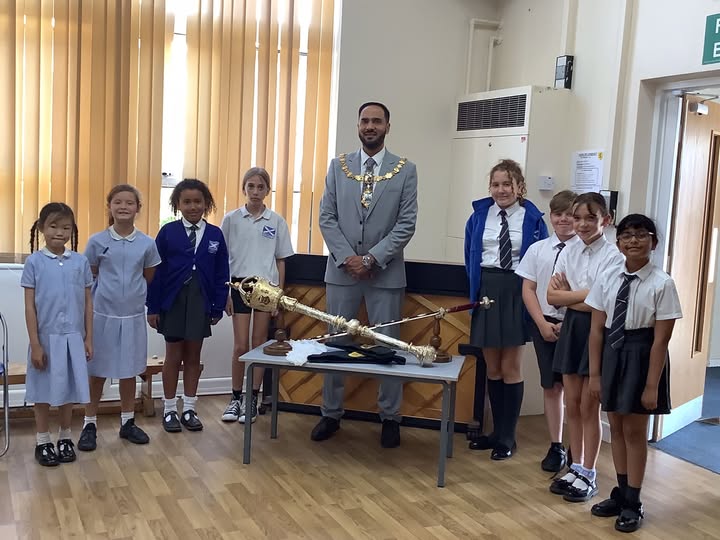 School council with the Mayor of Warrington